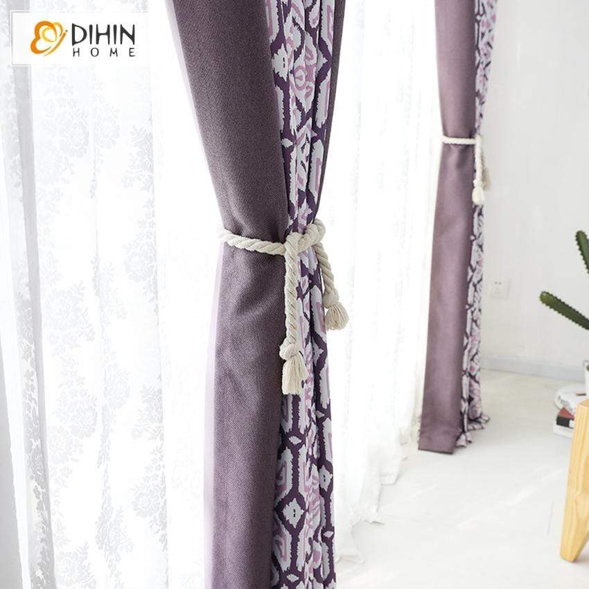 DIHIN HOME Modern Geometric Printed Spliced Curtains，Blackout Grommet Window Curtain for Living Room ,52x63-inch,1 Panel Roman Shades Curtains Window Blinds custom curtains blackout curtains curtains for living room sheer curtains curtain fabric linen curtains kitchen curtains velvet curtains pinch pleat curtains bay window curtains outdoor curtains pleated curtains floral curtains dining room curtains kitchen valances drapes for bedroom patio curtains nursery curtains grommet curtains