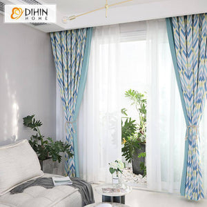 DIHIN HOME Modern Geometric Printed Spliced Curtains，Blackout Grommet Window Curtain for Living Room ,52x63-inch,1 Panel Roman Shades Curtains Window Blinds custom curtains blackout curtains curtains for living room sheer curtains curtain fabric linen curtains kitchen curtains velvet curtains pinch pleat curtains bay window curtains outdoor curtains pleated curtains floral curtains dining room curtains kitchen valances drapes for bedroom patio curtains nursery curtains grommet curtains