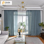 DIHIN HOME Modern Geometric Waves Blue Color Blackout Curtains ,Blackout Grommet Window Curtain for Living Room ,52x63-inch,1 Panel Roman Shades Curtains Window Blinds custom curtains blackout curtains curtains for living room sheer curtains curtain fabric linen curtains kitchen curtains velvet curtains pinch pleat curtains bay window curtains outdoor curtains pleated curtains floral curtains dining room curtains kitchen valances drapes for bedroom patio curtains nursery curtains grommet curtains