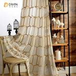 DIHIN HOME Modern Geometry Cotton Lineng Sheer Curtain,Grommet Window Curtain for Living Room ,52x63-inch,1 Panel Roman Shades Curtains Window Blinds custom curtains blackout curtains curtains for living room sheer curtains curtain fabric linen curtains kitchen curtains velvet curtains pinch pleat curtains bay window curtains outdoor curtains pleated curtains floral curtains dining room curtains kitchen valances drapes for bedroom patio curtains nursery curtains grommet curtains