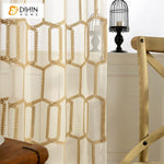 DIHIN HOME Modern Geometry Cotton Lineng Sheer Curtain,Grommet Window Curtain for Living Room ,52x63-inch,1 Panel Roman Shades Curtains Window Blinds custom curtains blackout curtains curtains for living room sheer curtains curtain fabric linen curtains kitchen curtains velvet curtains pinch pleat curtains bay window curtains outdoor curtains pleated curtains floral curtains dining room curtains kitchen valances drapes for bedroom patio curtains nursery curtains grommet curtains