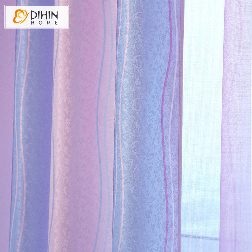 DIHIN HOME Modern Gradient Stripes Printed,Half Blackout Grommet Window Curtain for Living Room ,52x63-inch,1 Panel Roman Shades Curtains Window Blinds custom curtains blackout curtains curtains for living room sheer curtains curtain fabric linen curtains kitchen curtains velvet curtains pinch pleat curtains bay window curtains outdoor curtains pleated curtains floral curtains dining room curtains kitchen valances drapes for bedroom patio curtains nursery curtains grommet curtains