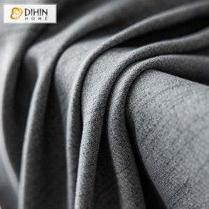 DIHIN HOME Modern Gray Cotton Linen Blackout Curtains,Grommet Window Curtain for Living Room ,52x63-inch,1 Panel Roman Shades Curtains Window Blinds custom curtains blackout curtains curtains for living room sheer curtains curtain fabric linen curtains kitchen curtains velvet curtains pinch pleat curtains bay window curtains outdoor curtains pleated curtains floral curtains dining room curtains kitchen valances drapes for bedroom patio curtains nursery curtains grommet curtains
