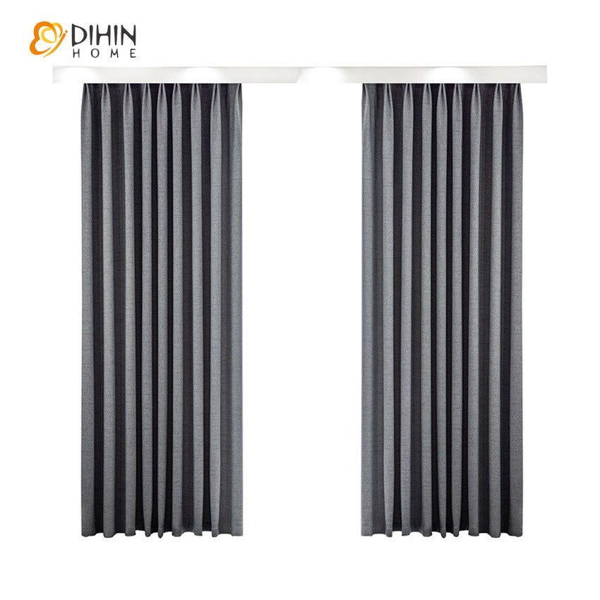 DIHIN HOME Modern Gray Cotton Linen Blackout Curtains,Grommet Window Curtain for Living Room ,52x63-inch,1 Panel Roman Shades Curtains Window Blinds custom curtains blackout curtains curtains for living room sheer curtains curtain fabric linen curtains kitchen curtains velvet curtains pinch pleat curtains bay window curtains outdoor curtains pleated curtains floral curtains dining room curtains kitchen valances drapes for bedroom patio curtains nursery curtains grommet curtains
