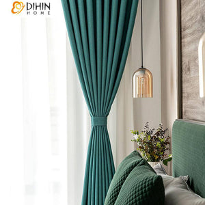 DIHIN HOME Modern Green Color High Quality Curtains,Blackout Grommet Window Curtain for Living Room ,52x63-inch,1 Panel Roman Shades Curtains Window Blinds custom curtains blackout curtains curtains for living room sheer curtains curtain fabric linen curtains kitchen curtains velvet curtains pinch pleat curtains bay window curtains outdoor curtains pleated curtains floral curtains dining room curtains kitchen valances drapes for bedroom patio curtains nursery curtains grommet curtains
