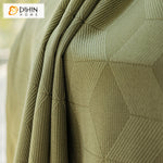 DIHIN HOME Modern Green Geometric Jacquard,Blackout Grommet Window Curtain for Living Room ,52x63-inch,1 Panel Roman Shades Curtains Window Blinds custom curtains blackout curtains curtains for living room sheer curtains curtain fabric linen curtains kitchen curtains velvet curtains pinch pleat curtains bay window curtains outdoor curtains pleated curtains floral curtains dining room curtains kitchen valances drapes for bedroom patio curtains nursery curtains grommet curtains