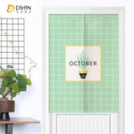 DIHIN HOME Modern Green Plaid Printed Japanese Noren Doorway Curtain Tapestry,Cotton Linen,Door Way Curtain Door Hanging Tapestry,33.5''Wx59''L,1 Panel Roman Shades Window Curtains Curtains Window Blinds Curtains Drapes linen drapery curtains and drapes windows drapes custom curtains blackout curtains curtains for living room window shades sheer curtains curtain fabric window treatments custom drapery