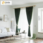 DIHIN HOME Modern Green Velvet Curtains ,Blackout Grommet Window Curtain for Living Room ,52x63-inch,1 Panel Roman Shades Curtains Window Blinds custom curtains blackout curtains curtains for living room sheer curtains curtain fabric linen curtains kitchen curtains velvet curtains pinch pleat curtains bay window curtains outdoor curtains pleated curtains floral curtains dining room curtains kitchen valances drapes for bedroom patio curtains nursery curtains grommet curtains