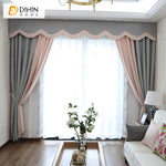 DIHIN HOME Modern Grey and Baby Pink High Quality Valance ,Blackout Curtains Grommet Window Curtain for Living Room ,52x84-inch,1 Panel Roman Shades Curtains Window Blinds custom curtains blackout curtains curtains for living room sheer curtains curtain fabric linen curtains kitchen curtains velvet curtains pinch pleat curtains bay window curtains outdoor curtains pleated curtains floral curtains dining room curtains kitchen valances drapes for bedroom patio curtains nursery curtains grommet curtains