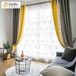 DIHIN HOME Modern Grey and Yellow Fabric Fashion Geometric Curtains,Blackout Grommet Window Curtain for Living Room ,52x63-inch,1 Panel Roman Shades Curtains Window Blinds custom curtains blackout curtains curtains for living room sheer curtains curtain fabric linen curtains kitchen curtains velvet curtains pinch pleat curtains bay window curtains outdoor curtains pleated curtains floral curtains dining room curtains kitchen valances drapes for bedroom patio curtains nursery curtains grommet curtains