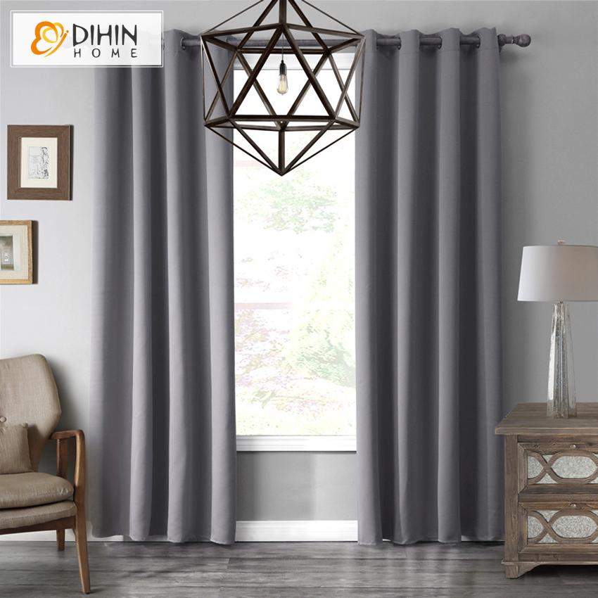 DIHIN HOME Modern Grey Color Curtains,Blackout Grommet Window Curtain for Living Room ,52x63-inch,1 Panel Roman Shades Curtains Window Blinds custom curtains blackout curtains curtains for living room sheer curtains curtain fabric linen curtains kitchen curtains velvet curtains pinch pleat curtains bay window curtains outdoor curtains pleated curtains floral curtains dining room curtains kitchen valances drapes for bedroom patio curtains nursery curtains grommet curtains
