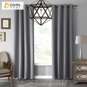 DIHIN HOME Modern Grey Color Curtains,Blackout Grommet Window Curtain for Living Room ,52x63-inch,1 Panel Roman Shades Curtains Window Blinds custom curtains blackout curtains curtains for living room sheer curtains curtain fabric linen curtains kitchen curtains velvet curtains pinch pleat curtains bay window curtains outdoor curtains pleated curtains floral curtains dining room curtains kitchen valances drapes for bedroom patio curtains nursery curtains grommet curtains