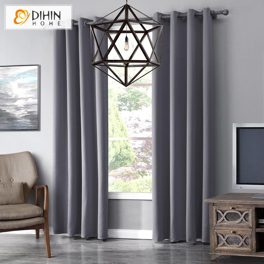 DIHIN HOME Modern Grey Color Curtains,Blackout Grommet Window Curtain for Living Room ,52x63-inch,1 Panel Roman Shades Curtains Window Blinds custom curtains blackout curtains curtains for living room sheer curtains curtain fabric linen curtains kitchen curtains velvet curtains pinch pleat curtains bay window curtains outdoor curtains pleated curtains floral curtains dining room curtains kitchen valances drapes for bedroom patio curtains nursery curtains grommet curtains