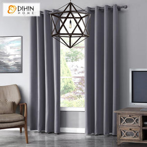 DIHIN HOME Modern Grey Color Curtains,Blackout Grommet Window Curtain for Living Room ,52x63-inch,1 Panel Roman Shades Curtains Window Blinds custom curtains blackout curtains curtains for living room sheer curtains curtain fabric linen curtains kitchen curtains velvet curtains pinch pleat curtains bay window curtains outdoor curtains pleated curtains floral curtains dining room curtains kitchen valances drapes for bedroom patio curtains nursery curtains grommet curtains