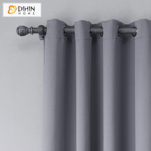 DIHIN HOME Modern Grey Color Curtains,Blackout Grommet Window Curtain for Living Room ,52x63-inch,1 Panel Roman Shades Curtains Window Blinds custom curtains blackout curtains curtains for living room sheer curtains curtain fabric linen curtains kitchen curtains velvet curtains pinch pleat curtains bay window curtains outdoor curtains pleated curtains floral curtains dining room curtains kitchen valances drapes for bedroom patio curtains nursery curtains grommet curtains
