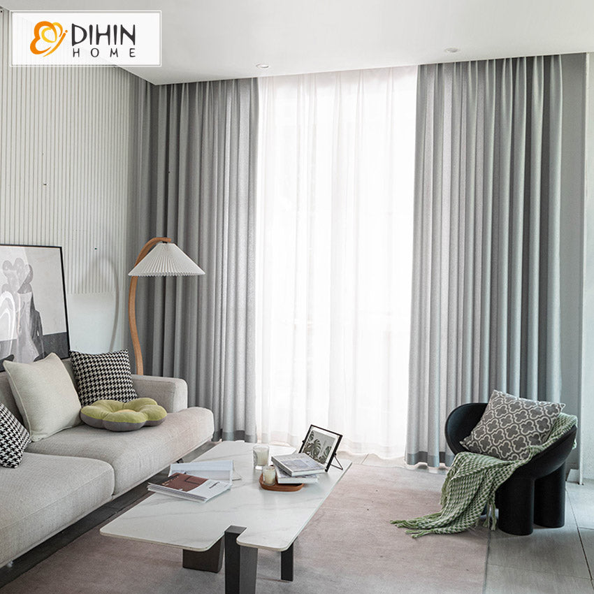 DIHIN HOME Modern Grey Color Sheer Curtains,Grommet Window Curtain for Living Room ,52x63-inch,1 Panel Roman Shades Curtains Window Blinds custom curtains blackout curtains curtains for living room sheer curtains curtain fabric linen curtains kitchen curtains velvet curtains pinch pleat curtains bay window curtains outdoor curtains pleated curtains floral curtains dining room curtains kitchen valances drapes for bedroom patio curtains nursery curtains grommet curtains