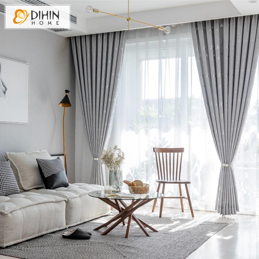 DIHIN HOME Modern Grey Color Small Triangle Pattern Printed Curtain,Blackout Curtains Grommet Window Curtain for Living Room ,52x84-inch,1 Panel Roman Shades Curtains Window Blinds custom curtains blackout curtains curtains for living room sheer curtains curtain fabric linen curtains kitchen curtains velvet curtains pinch pleat curtains bay window curtains outdoor curtains pleated curtains floral curtains dining room curtains kitchen valances drapes for bedroom patio curtains nursery curtains grommet curtai