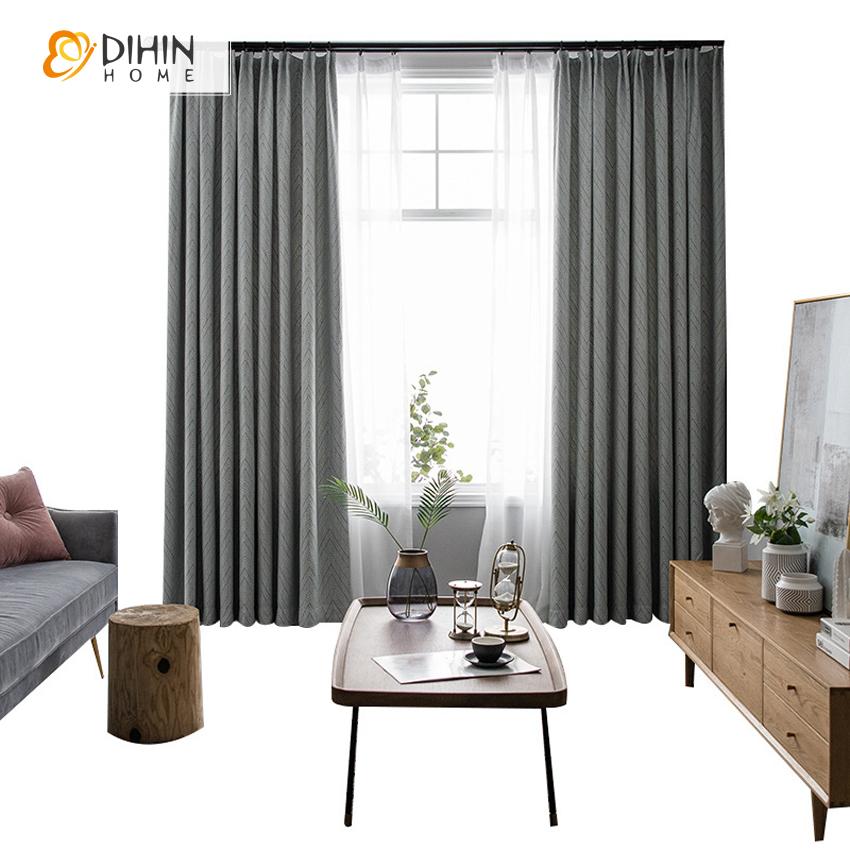 DIHIN HOME Modern Grey Diagonal Stripe Window Curtains ,Blackout Grommet Window Curtain for Living Room ,52x63-inch,1 Panel Roman Shades Curtains Window Blinds custom curtains blackout curtains curtains for living room sheer curtains curtain fabric linen curtains kitchen curtains velvet curtains pinch pleat curtains bay window curtains outdoor curtains pleated curtains floral curtains dining room curtains kitchen valances drapes for bedroom patio curtains nursery curtains grommet curtains
