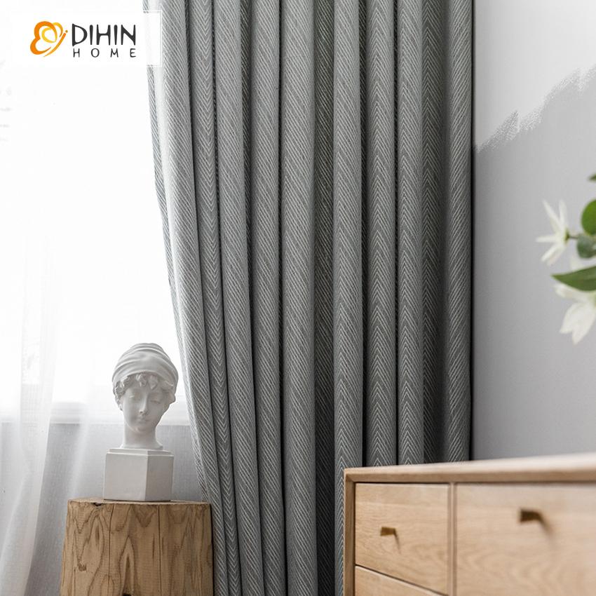 DIHIN HOME Modern Grey Diagonal Stripe Window Curtains ,Blackout Grommet Window Curtain for Living Room ,52x63-inch,1 Panel Roman Shades Curtains Window Blinds custom curtains blackout curtains curtains for living room sheer curtains curtain fabric linen curtains kitchen curtains velvet curtains pinch pleat curtains bay window curtains outdoor curtains pleated curtains floral curtains dining room curtains kitchen valances drapes for bedroom patio curtains nursery curtains grommet curtains