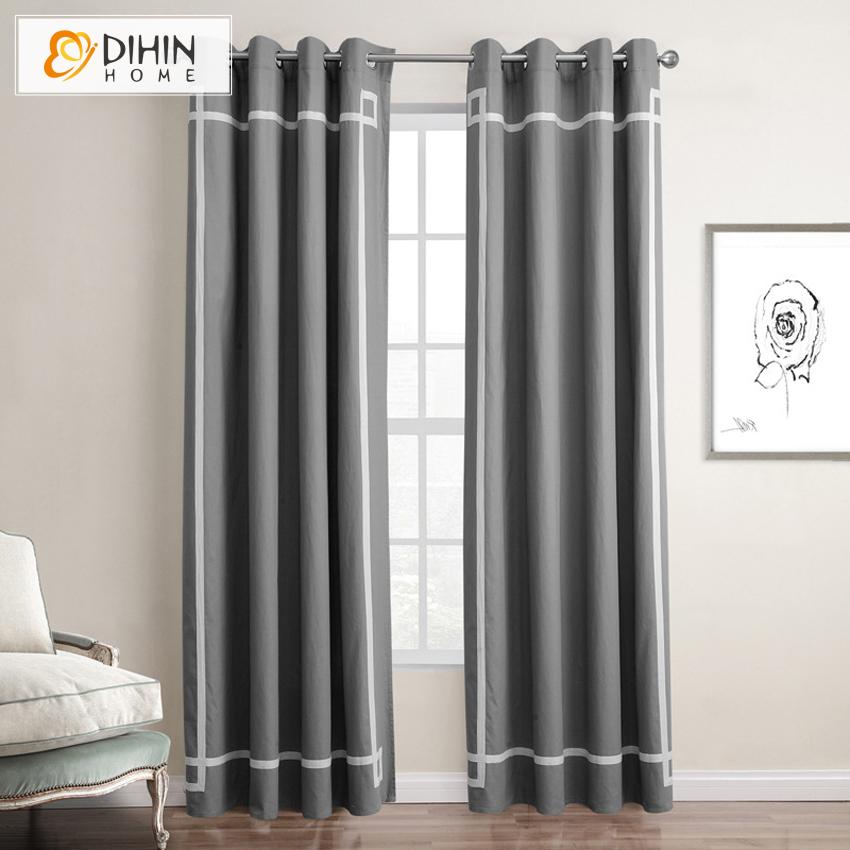 DIHIN HOME Modern Grey Striped Curtains,Blackout Grommet Window Curtain for Living Room ,52x63-inch,1 Panel Roman Shades Curtains Window Blinds custom curtains blackout curtains curtains for living room sheer curtains curtain fabric linen curtains kitchen curtains velvet curtains pinch pleat curtains bay window curtains outdoor curtains pleated curtains floral curtains dining room curtains kitchen valances drapes for bedroom patio curtains nursery curtains grommet curtains