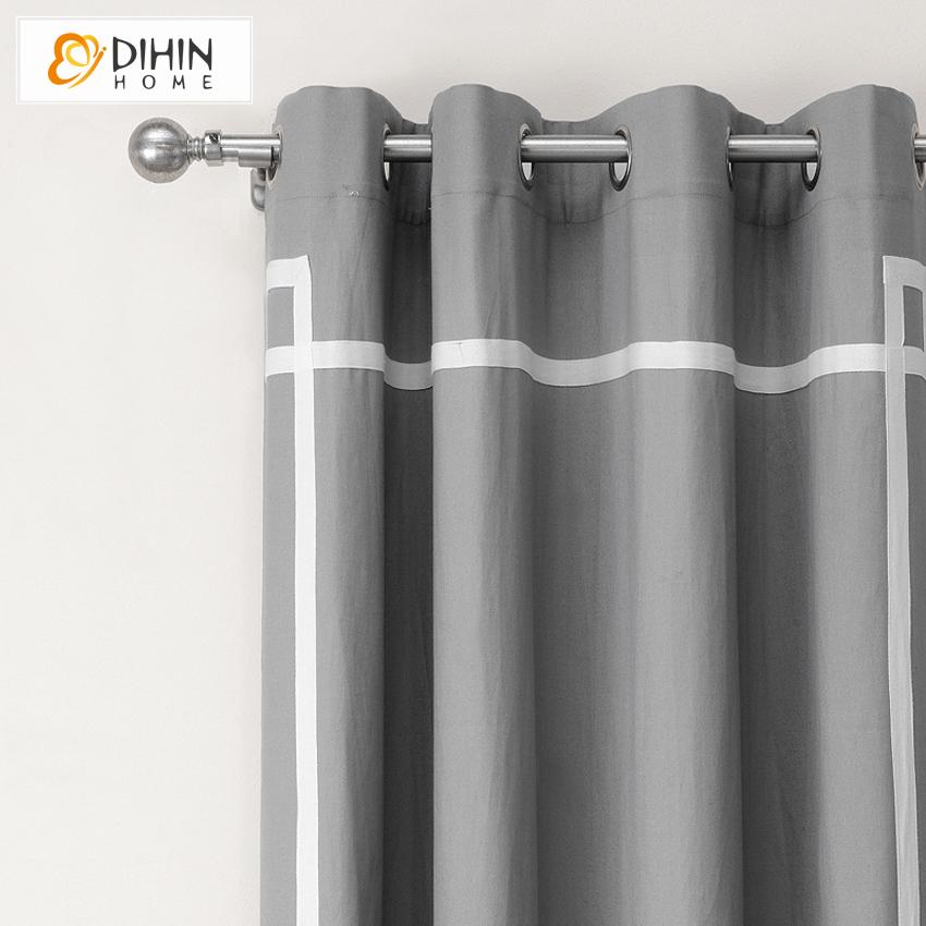 DIHIN HOME Modern Grey Striped Curtains,Blackout Grommet Window Curtain for Living Room ,52x63-inch,1 Panel Roman Shades Curtains Window Blinds custom curtains blackout curtains curtains for living room sheer curtains curtain fabric linen curtains kitchen curtains velvet curtains pinch pleat curtains bay window curtains outdoor curtains pleated curtains floral curtains dining room curtains kitchen valances drapes for bedroom patio curtains nursery curtains grommet curtains