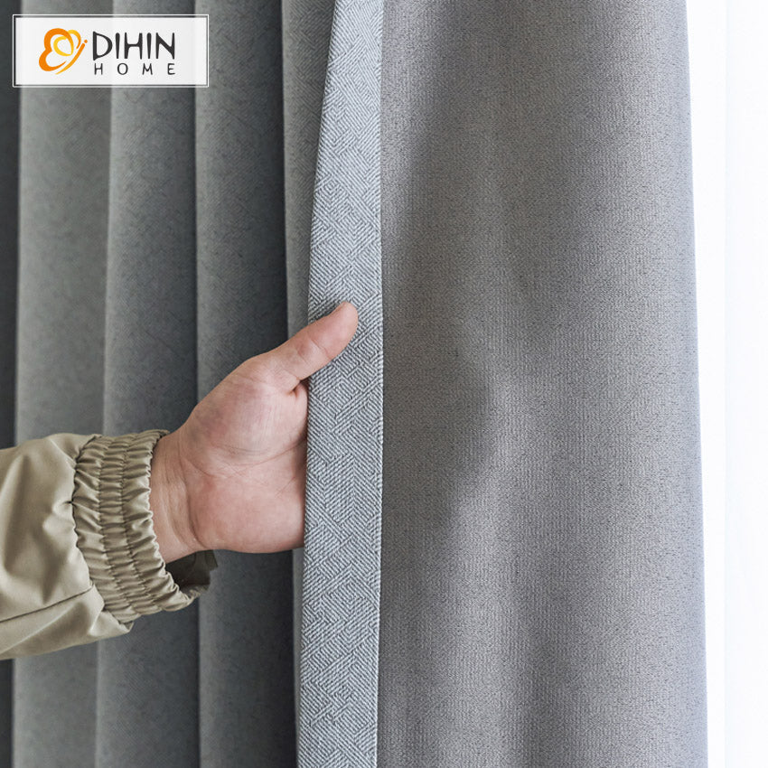DIHIN HOME Modern Grey Thickening Embossed,Blackout Grommet Window Curtain for Living Room ,52x63-inch,1 Panel Roman Shades Curtains Window Blinds custom curtains blackout curtains curtains for living room sheer curtains curtain fabric linen curtains kitchen curtains velvet curtains pinch pleat curtains bay window curtains outdoor curtains pleated curtains floral curtains dining room curtains kitchen valances drapes for bedroom patio curtains nursery curtains grommet curtains