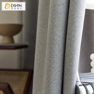 DIHIN HOME Modern Grey Thickening Embossed,Blackout Grommet Window Curtain for Living Room ,52x63-inch,1 Panel Roman Shades Curtains Window Blinds custom curtains blackout curtains curtains for living room sheer curtains curtain fabric linen curtains kitchen curtains velvet curtains pinch pleat curtains bay window curtains outdoor curtains pleated curtains floral curtains dining room curtains kitchen valances drapes for bedroom patio curtains nursery curtains grommet curtains