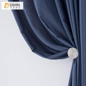 DIHIN HOME Modern Half Blackout Blue Color Window Curtain ,Blackout Curtains Grommet Window Curtain for Living Room ,52x84-inch,1 Panel Roman Shades Curtains Window Blinds custom curtains blackout curtains curtains for living room sheer curtains curtain fabric linen curtains kitchen curtains velvet curtains pinch pleat curtains bay window curtains outdoor curtains pleated curtains floral curtains dining room curtains kitchen valances drapes for bedroom patio curtains nursery curtains grommet curtains