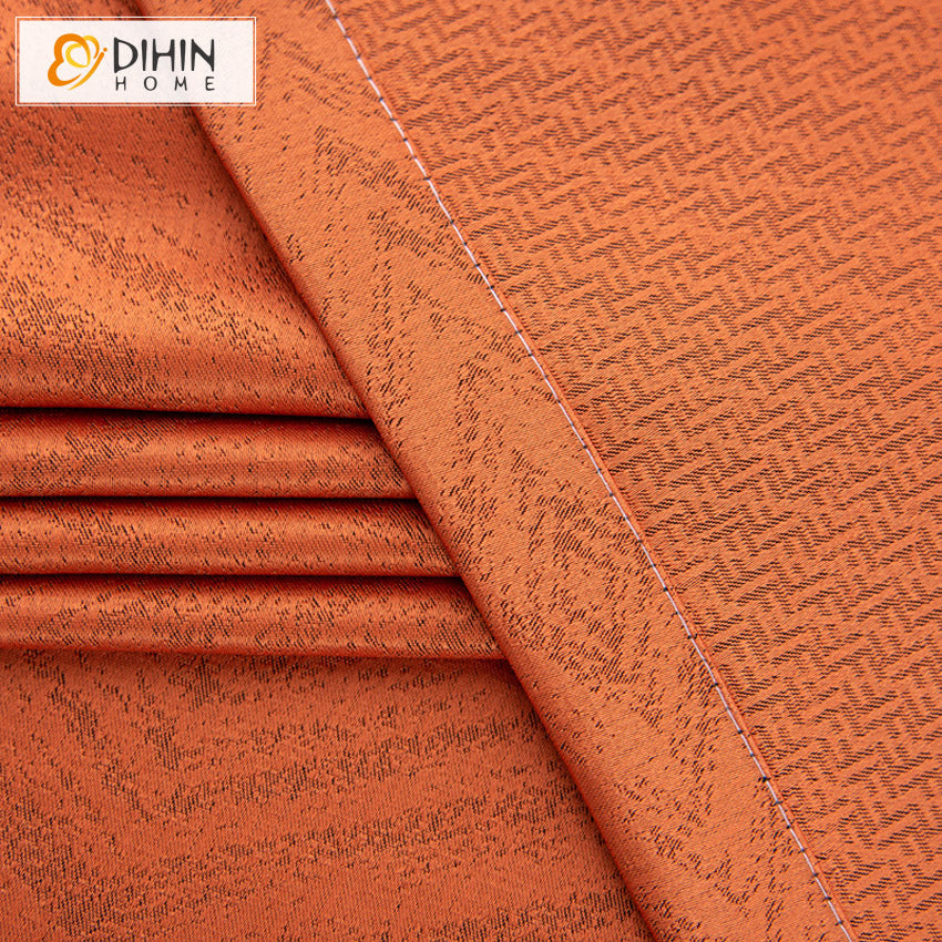 DIHIN HOME Modern Hermes Orange Jacquard Curtain,Blackout Grommet Window Curtain for Living Room,1 Panel Roman Shades Curtains Window Blinds custom curtains blackout curtains curtains for living room sheer curtains curtain fabric linen curtains kitchen curtains velvet curtains pinch pleat curtains bay window curtains outdoor curtains pleated curtains floral curtains dining room curtains kitchen valances drapes for bedroom patio curtains nursery curtains grommet curtains