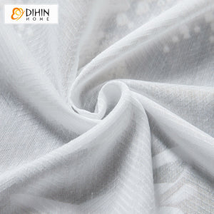 DIHIN HOME Modern Herringbone Jacquard,Sheer Curtain, Grommet Window Curtain for Living Room ,52x63-inch,1 Panel Roman Shades Curtains Window Blinds custom curtains blackout curtains curtains for living room sheer curtains curtain fabric linen curtains kitchen curtains velvet curtains pinch pleat curtains bay window curtains outdoor curtains pleated curtains floral curtains dining room curtains kitchen valances drapes for bedroom patio curtains nursery curtains grommet curtains
