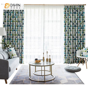 DIHIN HOME Modern High-end Colorful Geometric Triangle Printed,Blackout Grommet Window Curtain for Living Room,1 Panel Roman Shades Curtains Window Blinds custom curtains blackout curtains curtains for living room sheer curtains curtain fabric linen curtains kitchen curtains velvet curtains pinch pleat curtains bay window curtains outdoor curtains pleated curtains floral curtains dining room curtains kitchen valances drapes for bedroom patio curtains nursery curtains grommet curtains