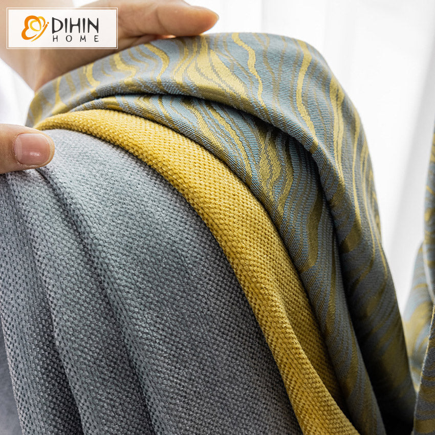 DIHIN HOME Modern High-end Splicing Curtains,Grommet Window Curtain for Living Room ,52x63-inch,1 Panel Roman Shades Curtains Window Blinds custom curtains blackout curtains curtains for living room sheer curtains curtain fabric linen curtains kitchen curtains velvet curtains pinch pleat curtains bay window curtains outdoor curtains pleated curtains floral curtains dining room curtains kitchen valances drapes for bedroom patio curtains nursery curtains grommet curtains