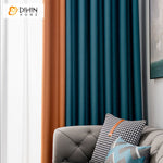 DIHIN HOME Modern High Precision Blue and Orange Yellow Color,Blackout Grommet Window Curtain for Living Room ,52x63-inch,1 Panel Roman Shades Curtains Window Blinds custom curtains blackout curtains curtains for living room sheer curtains curtain fabric linen curtains kitchen curtains velvet curtains pinch pleat curtains bay window curtains outdoor curtains pleated curtains floral curtains dining room curtains kitchen valances drapes for bedroom patio curtains nursery curtains grommet curtains