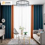 DIHIN HOME Modern High Precision Blue and Orange Yellow Color,Blackout Grommet Window Curtain for Living Room ,52x63-inch,1 Panel Roman Shades Curtains Window Blinds custom curtains blackout curtains curtains for living room sheer curtains curtain fabric linen curtains kitchen curtains velvet curtains pinch pleat curtains bay window curtains outdoor curtains pleated curtains floral curtains dining room curtains kitchen valances drapes for bedroom patio curtains nursery curtains grommet curtains