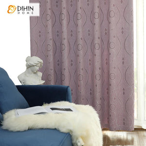DIHIN HOME Modern High Quality Circle and Geometry Window Shade ,Cotton / Linen,Blackout Grommet Window Curtain for Living Room ,52x63-inch,1 Panel Roman Shades Window Curtains Curtains Window Blinds Curtains Drapes linen drapery curtains and drapes windows drapes custom curtains blackout curtains curtains for living room window shades sheer curtains curtain fabric window treatments custom drapery