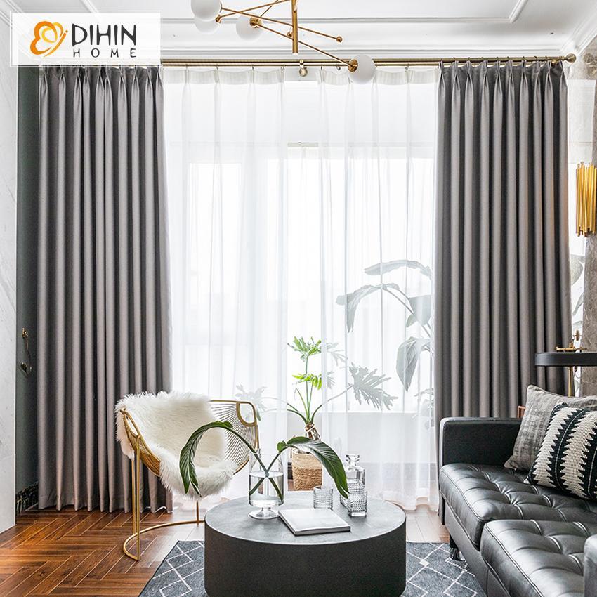 DIHIN HOME Modern High Quality Grey Color Curtains,Blackout Grommet Window Curtain for Living Room ,52x63-inch,1 Panel Roman Shades Curtains Window Blinds custom curtains blackout curtains curtains for living room sheer curtains curtain fabric linen curtains kitchen curtains velvet curtains pinch pleat curtains bay window curtains outdoor curtains pleated curtains floral curtains dining room curtains kitchen valances drapes for bedroom patio curtains nursery curtains grommet curtains