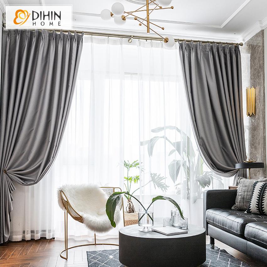 DIHIN HOME Modern High Quality Grey Color Curtains,Blackout Grommet Window Curtain for Living Room ,52x63-inch,1 Panel Roman Shades Curtains Window Blinds custom curtains blackout curtains curtains for living room sheer curtains curtain fabric linen curtains kitchen curtains velvet curtains pinch pleat curtains bay window curtains outdoor curtains pleated curtains floral curtains dining room curtains kitchen valances drapes for bedroom patio curtains nursery curtains grommet curtains