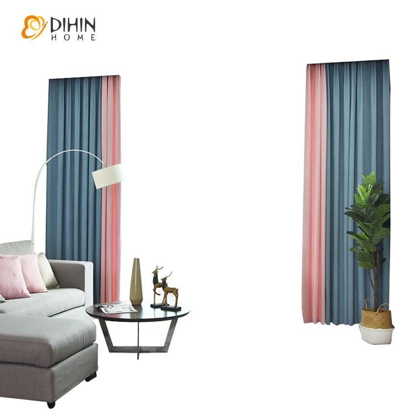 DIHIN HOME Modern High Quality Soft Feeling Pink and Blue Printed,Blackout Grommet Window Curtain for Living Room ,52x63-inch,1 Panel Roman Shades Curtains Window Blinds custom curtains blackout curtains curtains for living room sheer curtains curtain fabric linen curtains kitchen curtains velvet curtains pinch pleat curtains bay window curtains outdoor curtains pleated curtains floral curtains dining room curtains kitchen valances drapes for bedroom patio curtains nursery curtains grommet curtains