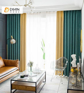 DIHIN HOME Modern High Quality Velvet Fabric Green and Yellow Printed,Blackout Grommet Window Curtain for Living Room ,52x63-inch,1 Panel Roman Shades Curtains Window Blinds custom curtains blackout curtains curtains for living room sheer curtains curtain fabric linen curtains kitchen curtains velvet curtains pinch pleat curtains bay window curtains outdoor curtains pleated curtains floral curtains dining room curtains kitchen valances drapes for bedroom patio curtains nursery curtains grommet curtains