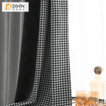DIHIN HOME Modern Houndstooth Jacquard,Blackout Grommet Window Curtain for Living Room ,52x63-inch,1 Panel Roman Shades Curtains Window Blinds custom curtains blackout curtains curtains for living room sheer curtains curtain fabric linen curtains kitchen curtains velvet curtains pinch pleat curtains bay window curtains outdoor curtains pleated curtains floral curtains dining room curtains kitchen valances drapes for bedroom patio curtains nursery curtains grommet curtains