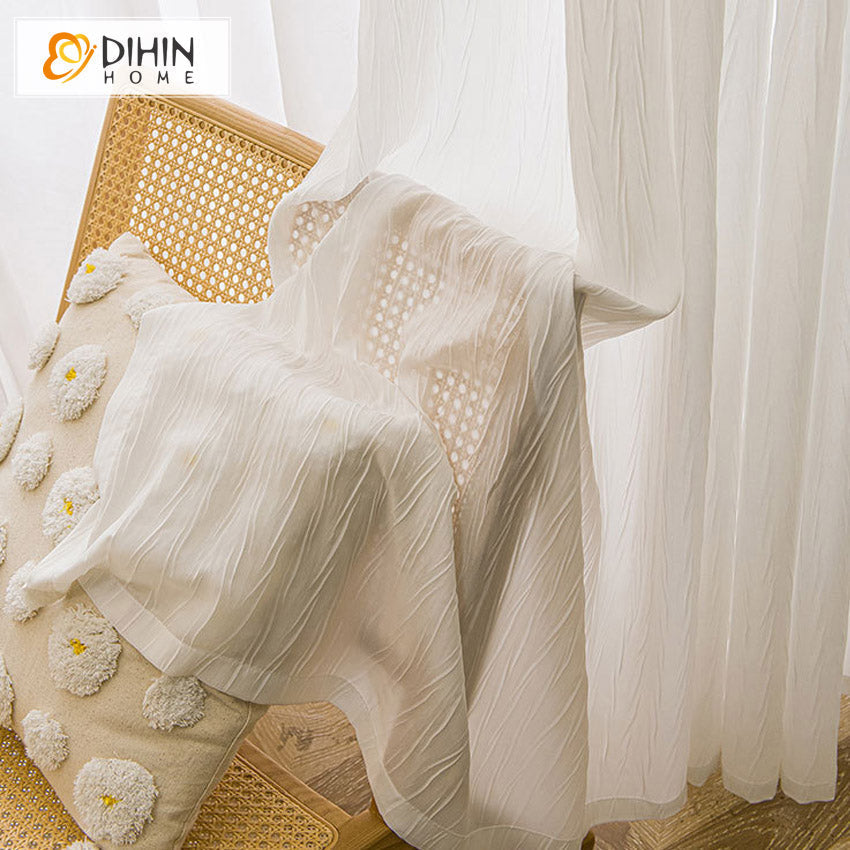 DIHIN HOME Modern Irregular Wavy Stripes,Sheer Curtain, Grommet Window Curtain for Living Room ,52x63-inch,1 Panel Roman Shades Curtains Window Blinds custom curtains blackout curtains curtains for living room sheer curtains curtain fabric linen curtains kitchen curtains velvet curtains pinch pleat curtains bay window curtains outdoor curtains pleated curtains floral curtains dining room curtains kitchen valances drapes for bedroom patio curtains nursery curtains grommet curtains