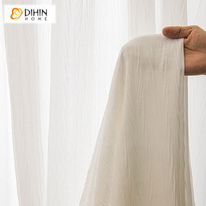 DIHIN HOME Modern Irregular Wavy Stripes,Sheer Curtain, Grommet Window Curtain for Living Room ,52x63-inch,1 Panel Roman Shades Curtains Window Blinds custom curtains blackout curtains curtains for living room sheer curtains curtain fabric linen curtains kitchen curtains velvet curtains pinch pleat curtains bay window curtains outdoor curtains pleated curtains floral curtains dining room curtains kitchen valances drapes for bedroom patio curtains nursery curtains grommet curtains