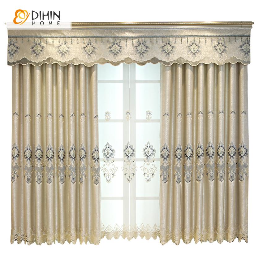 DIHIN HOME Modern Jacquard Curtain Luxury Valance,Blackout Curtains Grommet Window Curtain for Living Room ,52x84-inch,1 Panel Roman Shades Curtains Window Blinds custom curtains blackout curtains curtains for living room sheer curtains curtain fabric linen curtains kitchen curtains velvet curtains pinch pleat curtains bay window curtains outdoor curtains pleated curtains floral curtains dining room curtains kitchen valances drapes for bedroom patio curtains nursery curtains grommet curtains