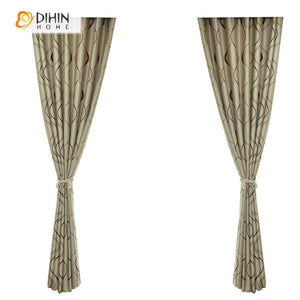 DIHIN HOME Modern Jacquard Waves Striped,Blackout Grommet Window Curtain for Living Room,1 Panel Roman Shades Curtains Window Blinds custom curtains blackout curtains curtains for living room sheer curtains curtain fabric linen curtains kitchen curtains velvet curtains pinch pleat curtains bay window curtains outdoor curtains pleated curtains floral curtains dining room curtains kitchen valances drapes for bedroom patio curtains nursery curtains grommet curtains
