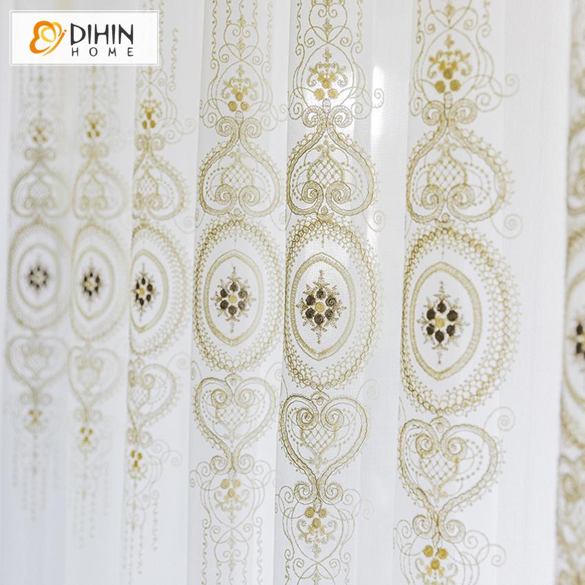 DIHIN HOME Modern Jacquard Window Screening ,Sheer Curtain, Grommet Window Curtain for Living Room ,52x63-inch,1 Panel Roman Shades Curtains Window Blinds custom curtains blackout curtains curtains for living room sheer curtains curtain fabric linen curtains kitchen curtains velvet curtains pinch pleat curtains bay window curtains outdoor curtains pleated curtains floral curtains dining room curtains kitchen valances drapes for bedroom patio curtains nursery curtains grommet curtains