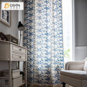 DIHIN HOME Modern Landscape Painting Printed,Blackout Grommet Window Curtain for Living Room ,52x63-inch,1 Panel Roman Shades Curtains Window Blinds custom curtains blackout curtains curtains for living room sheer curtains curtain fabric linen curtains kitchen curtains velvet curtains pinch pleat curtains bay window curtains outdoor curtains pleated curtains floral curtains dining room curtains kitchen valances drapes for bedroom patio curtains nursery curtains grommet curtains