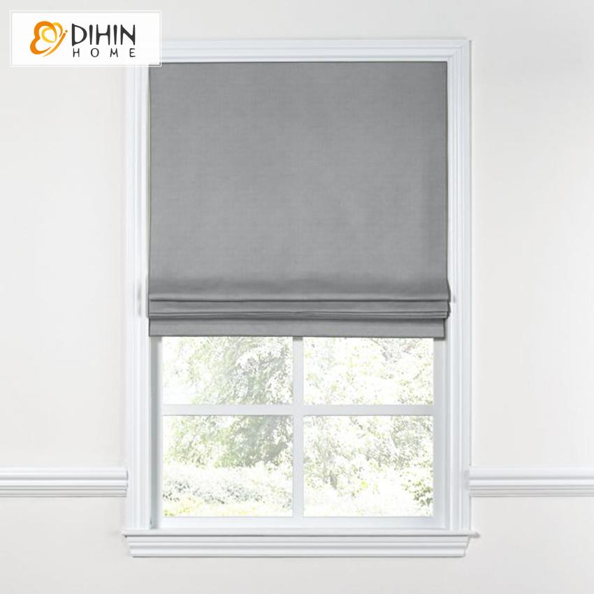 DIHIN HOME Modern Light Grey Color Roman Shades ,Easy Install Washable Curtains ,Customized Window Curtain Drape, 24"W X 64"H Roman Shades Curtains Window Blinds custom curtains blackout curtains curtains for living room sheer curtains curtain fabric linen curtains kitchen curtains velvet curtains pinch pleat curtains bay window curtains outdoor curtains pleated curtains floral curtains dining room curtains kitchen valances drapes for bedroom patio curtains nursery curtains grommet curtains
