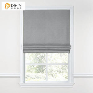 DIHIN HOME Modern Light Grey Color Roman Shades ,Easy Install Washable Curtains ,Customized Window Curtain Drape, 24"W X 64"H Roman Shades Curtains Window Blinds custom curtains blackout curtains curtains for living room sheer curtains curtain fabric linen curtains kitchen curtains velvet curtains pinch pleat curtains bay window curtains outdoor curtains pleated curtains floral curtains dining room curtains kitchen valances drapes for bedroom patio curtains nursery curtains grommet curtains