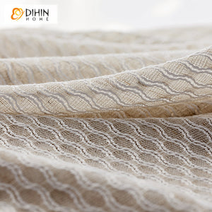 DIHIN HOME Modern Linen Color Circles Pattern Sheer Curtain,Grommet Window Curtain for Living Room ,52x63-inch,1 Panel Roman Shades Curtains Window Blinds custom curtains blackout curtains curtains for living room sheer curtains curtain fabric linen curtains kitchen curtains velvet curtains pinch pleat curtains bay window curtains outdoor curtains pleated curtains floral curtains dining room curtains kitchen valances drapes for bedroom patio curtains nursery curtains grommet curtains