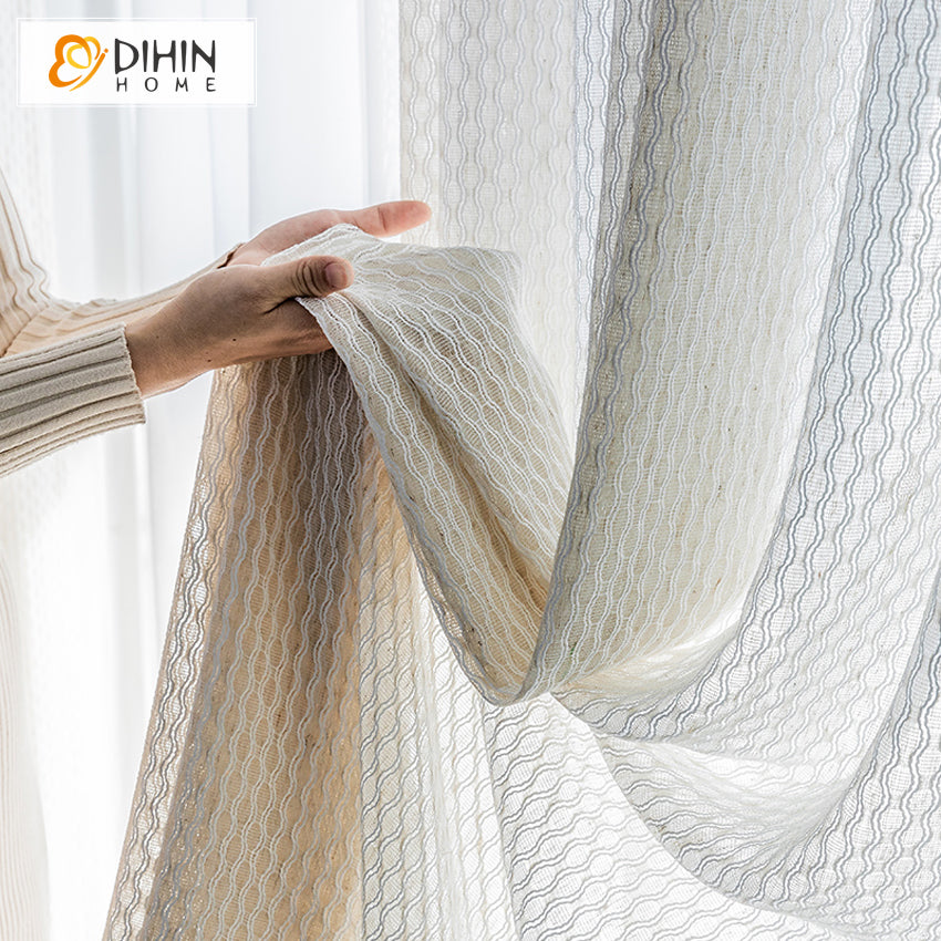DIHIN HOME Modern Linen Color Circles Pattern Sheer Curtain,Grommet Window Curtain for Living Room ,52x63-inch,1 Panel Roman Shades Curtains Window Blinds custom curtains blackout curtains curtains for living room sheer curtains curtain fabric linen curtains kitchen curtains velvet curtains pinch pleat curtains bay window curtains outdoor curtains pleated curtains floral curtains dining room curtains kitchen valances drapes for bedroom patio curtains nursery curtains grommet curtains